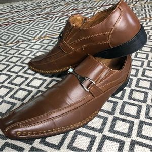 Madden Men’s Brown Leather M-Rigger Slip-on Loafers